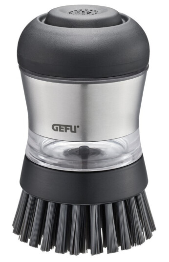 Gefu  Oppvaskbørste med dispenser rustfri