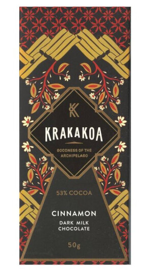 Krakakoa - Dark Milk Chocolate & Cinnamon 53% Craft Chocolate Bar Krakakoa - Dark Milk Chocolate & Cinnamon 53% Craft Chocolate Bar