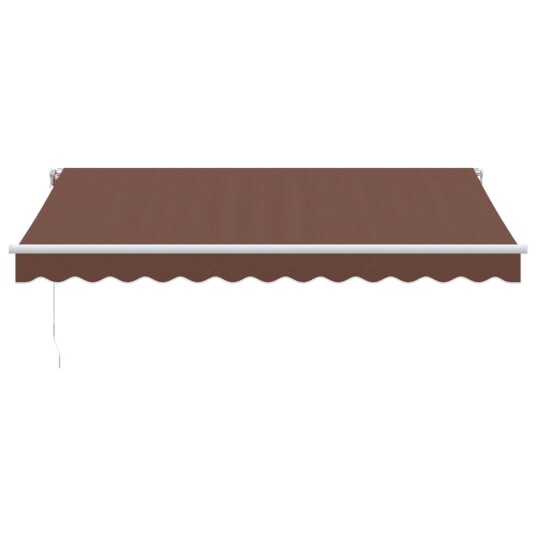 Manuell uttrekkbar markise brun 350x250 cm 3215631