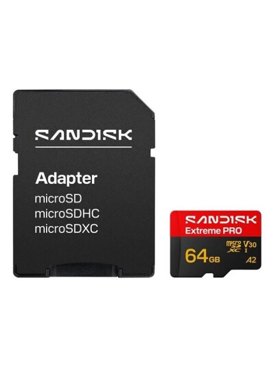 SANDISK Extreme PRO microSD/SD 200MB/s 64GB SANDISK Extreme PRO microSD/SD 200MB/s 64GB