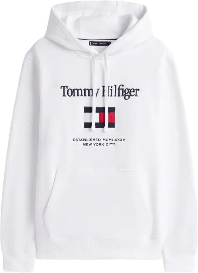 Tommy Hilfiger Tommy Embro Flag Hoodie White XS