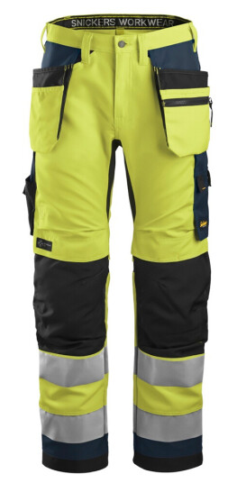 Snickers Workwear 6230 AllroundWork Arbeidsbukse varsel, gul/marineblå Varsel, Gul/Marineblå, Klær