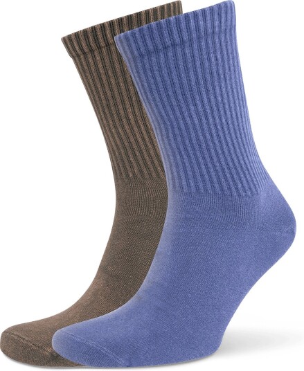 Weekday 2 Pack Washed Sport Socks   BLUE + MOLE   40 42