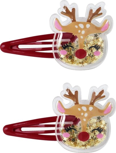 name it Nmfrifetti 2P Hairclip RED DAHLIA One Size