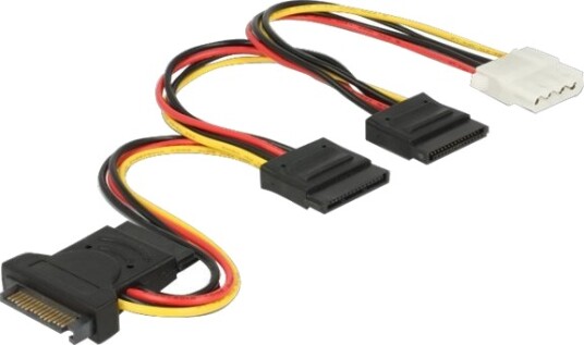 Delock Strømadapter Sata-Strøm Til 4-Pin Intern Strøm Sata-Strøm 20 Cm Svart Delock Strømadapter Sata-Strøm Til 4-Pin Intern Strøm Sata-Strøm 20 Cm Svart