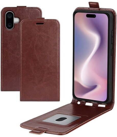 Trolsk Lommebokdeksel Vertikalt (iPhone 16) Brun
