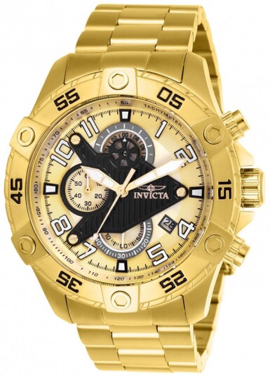 Invicta Herreklokke 26098 Gull/Gulltonet stål Ø48 mm Invicta Herreklokke 26098 Gull/Gulltonet stål Ø48 mm