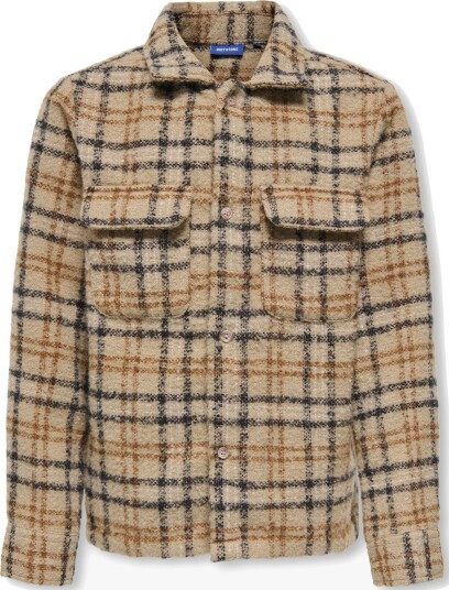 Only & Sons Jr Luigi Long Sleeve Boucle Regular Overshirt Blå 140