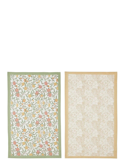 Morris & Co Morris & Co Tea Towels, Fruits & Marigold - Set Of 2 - Green - 45X74CM Morris & Co Morris & Co Tea Towels, Fruits & Marigold - Set Of 2 - Green - 45X74CM