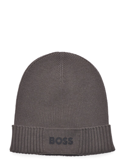 BOSS Asic_Beanie-X - Grey - ONE SIZE BOSS Asic_Beanie-X - Grey - ONE SIZE