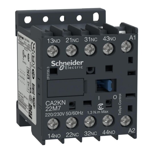 Schneider Electric CA2KN22M7 Hjelperelé 2NC/2NO Elfordeling & strømforsyning