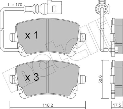 METELLI 22 0554 0 Bremseklosser