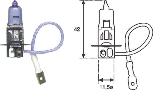 MAGNETI MARELLI 002553100000 Lyspære, tåkelyskaster