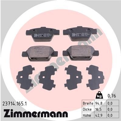 Bremseklosser ZIMMERMANN 23714.165.1 Bremseklosser ZIMMERMANN 23714.165.1