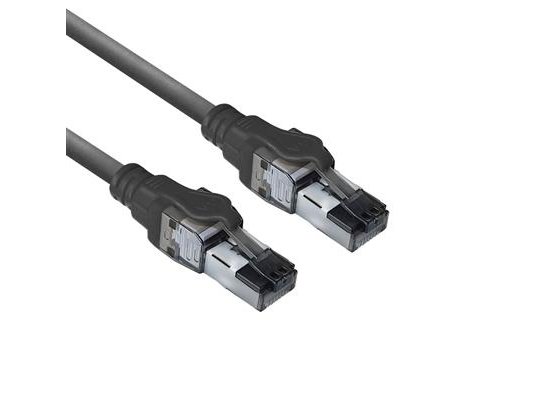 Act Black 3 Meters S/Ftp Cat6a Idc 4Ppoe / Poe++ 100W Lszh Patch Cable Snagless With Rj45 Connectors (Fb4903)