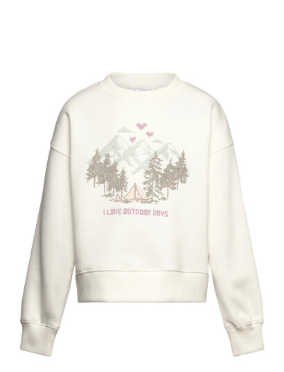 Mango Embroidered Cotton Sweatshirt White 9-10 Mango Embroidered Cotton Sweatshirt White 9-10
