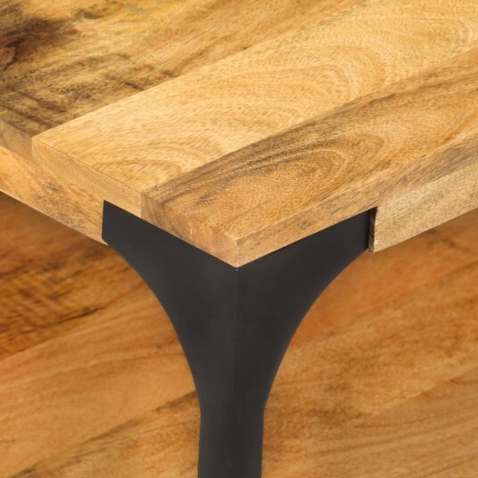 Salongbord 2 lag 100x55x38 cm heltre mango og stål 352019