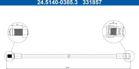 ATE 24.5140-0385.3 Bremseslange
