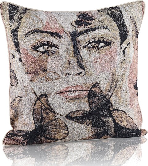 Carolina Gynning Butterfly Queen Jacquard Cushion Grey 65X65CM Carolina Gynning Butterfly Queen Jacquard Cushion Grey 65X65CM