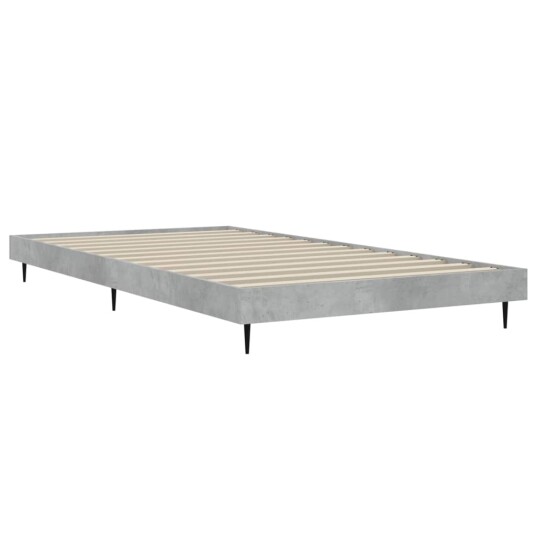 vidaXL Sengeramme betonggrå 100x200 cm konstruert tre