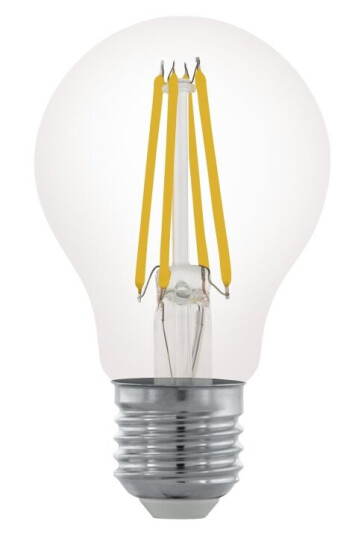 Eglo Led-Filamentlyspære Form: A60 E27 7.5 W Ekvivalent 60 Klasse F Varmt Hvitt Lys 2700 K Gjennomsiktig Eglo Led-Filamentlyspære Form: A60 E27 7.5 W Ekvivalent 60 Klasse F Varmt Hvitt Lys 2700 K Gjennomsiktig