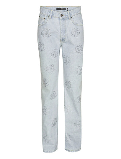 ROTATE Birger Christensen Washed Twill Stud Jeans - Blue - 31