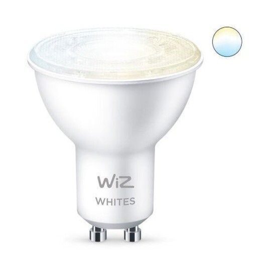WiZ GU10 Lyspære 4,9W Wifi Justerbar fargetemperatur 2700-6500 Kelvin