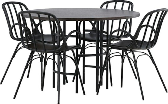 Venture Home Spisegruppe Venture Home Copenhagen Ø 115 cm med 4 Dyrön Stoler GR23198
