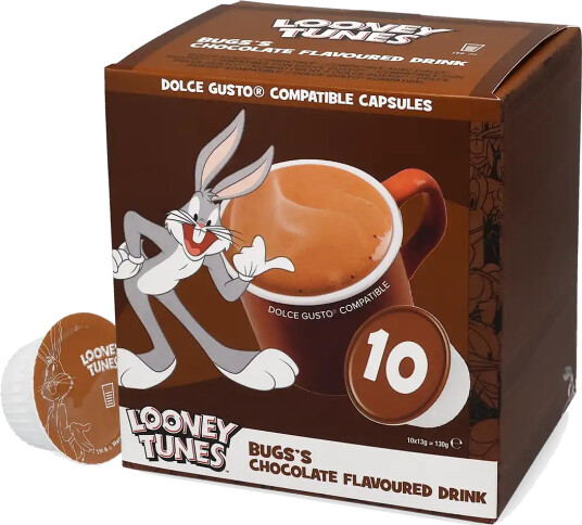 Looney Tunes | Bugs" Chocolate 10 kapsler til Dolce Gusto