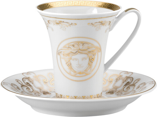 Versace Medusa Gala gold espressokopp med skål