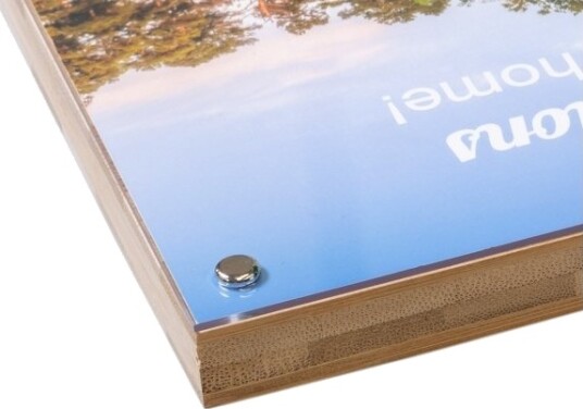 Peleman Foto 10X15 Cm Bambus/Akryl Panel Med Magnetisk Lukning