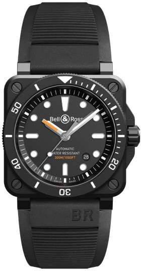 Bell & Ross Herreklokke BR0392 D BL CE/SRB Br 03 92 Grå/Gummi