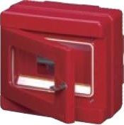 Elettrocanali Trykknapp Kapsling 1x8 200x180x100 mm Rød