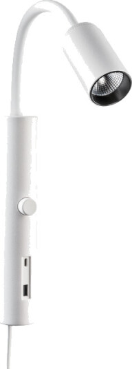 Sg Armaturen As Tube vegglampe med USB 3000K dimbar - Hvit Sg Armaturen As Tube vegglampe med USB 3000K dimbar - Hvit