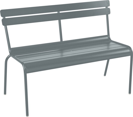 Fermob - Luxembourg Bench With Backrest Storm Grey 26 - Hagebenker - Frédéric Sofia - Grå - Metall