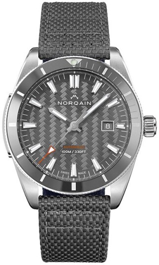 Norqain Herreklokke N1000C03A/G101/10GC.20S Adventure Grå/Lær Ø42 Norqain Herreklokke N1000C03A/G101/10GC.20S Adventure Grå/Lær Ø42