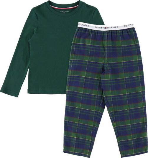 Tommy Hilfiger Long Pj Set Green 140 152