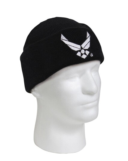 Rothco Watch Cap Air Force-broderi Svart