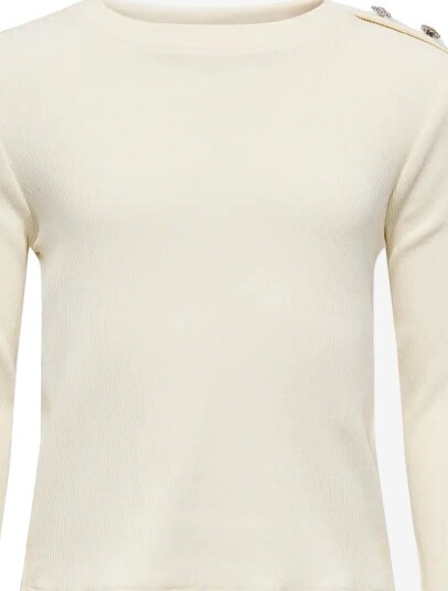 Kids Only Kmgcheckie Life L/S Top Box Jrs - ANTIQUE WHITE - 92