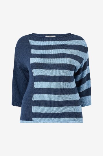 Pont Neuf Pullover Knit Blå Pont Neuf Pullover Knit Blå