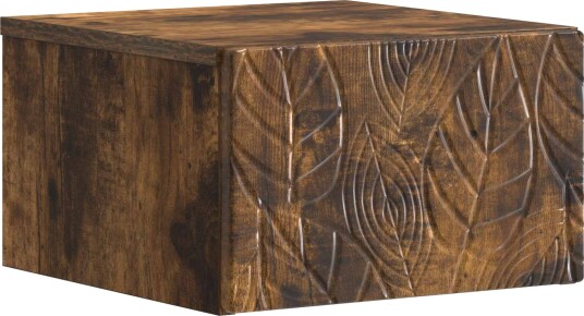 Vegghengt Sidebord Røkt Eik 34,5 x 33 x 20 cm Konstruert tre