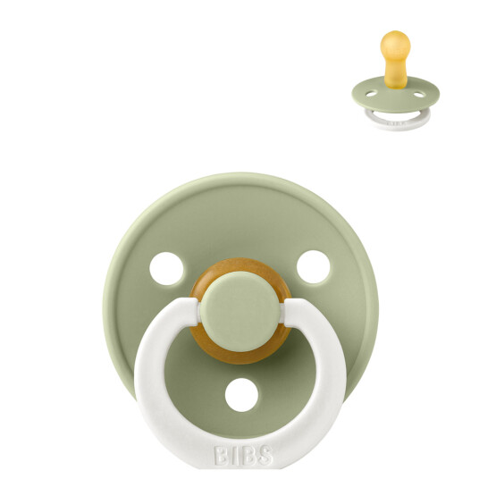 BIBS Colour round/natural rubber latex/GLOW – sage 1