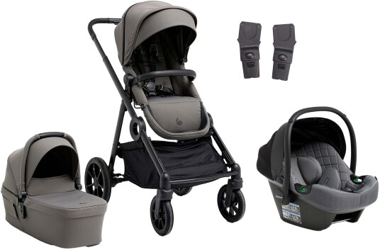 Beemoo Pro Multi 2 Duovogn inkl Route i-Size Babybilstol Mocha Grey/Mineral Grey