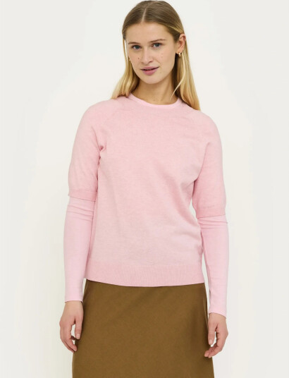Soft Rebels Srmarla Ss O Neck Knit   Pink   XXL