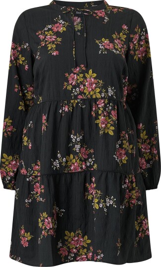Zizzi   Kjole mWes L/S Abk Dress   Svart