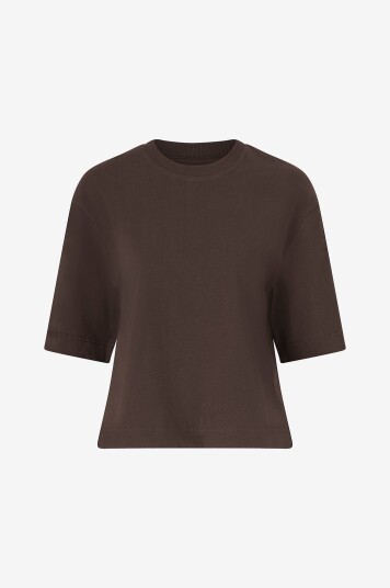 Gina Tricot Topp Basic Boxy Tee Brun