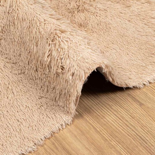 Flossteppe med lang luv NAVARRA beige 240x240 cm polyester 8721158558718