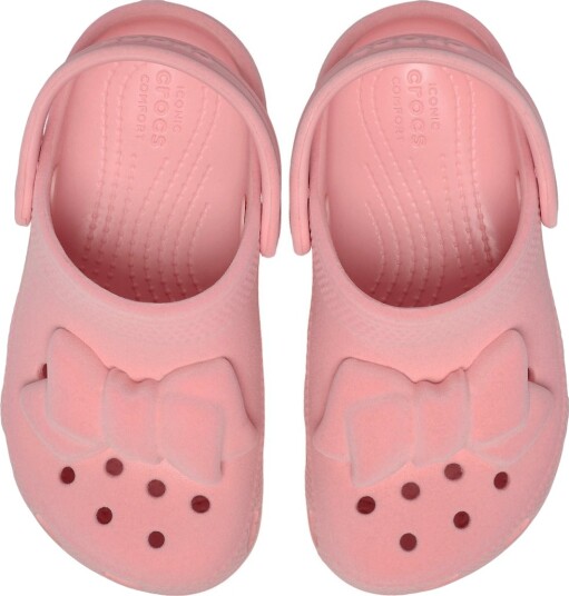 Crocs Sandaler Classic+ Fløyel Bow Tresko T Powder Rosa Crocs 20/21 Sandals 20 21