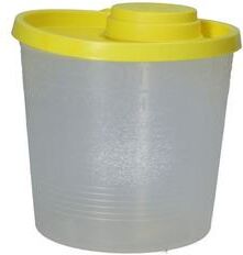 Uson Kanylebeholder 1.5L gjennomsiktig/gult lokk   1stk