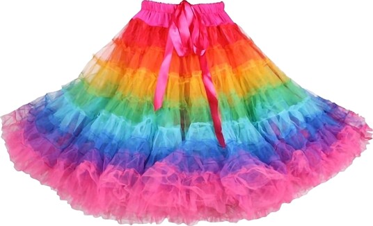Thetru Tyllskjørt Regnbue Lang Deluxe One Size 3564-9900-0ONE